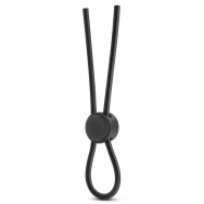 Черное силиконовое лассо на пенис SILICONE LOOP COCK RING