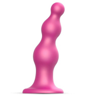 Розовая насадка Strap-On-Me Dildo Plug Beads size L