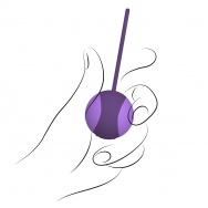 Фиолетовый вагинальный шарик соло STELLA I со сменным грузом