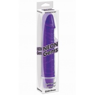 Фиолетовый вибратор Neon Gems - 17 см.
