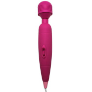 Розовый жезловый вибратор - 25,5 см.