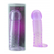 Фиолетовая насадка на пенис с кольцом