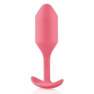 Розовая пробка для ношения B-vibe Snug Plug 2 - 11,4 см.