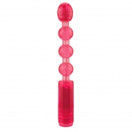 Розовый анальный многоскоростной вибратор Waterproof Flexible Anal Beads