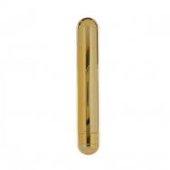 Золотой слиток - вибратор из пластика золотого цвета 20 см. Pure Gold Excitement