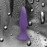 Фиолетовая анальная втулка Sliders Silicone Anal Plugs Large на присоске - 15,2 см.