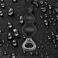 Чёрная анальная елочка Jolie Platinum Plug Large из силикона - 16,8 см.
