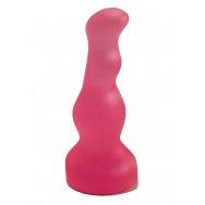 Гелевый розовый массажёр простаты без вибрации - 13,5 см.