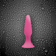 Розовая анальная пробка Sliders Silicone Anal Plugs Medium на присоске - 12,45 см.