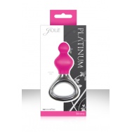 Розовая анальная елочка Jolie Platinum Plug Small из силикона - 9,9 см.