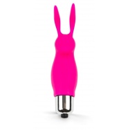 Розовый мини-вибратор в форме кролика - 9 см.