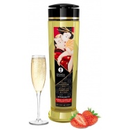 Массажное масло с ароматом клубники и шампанского Romance - 240 мл.