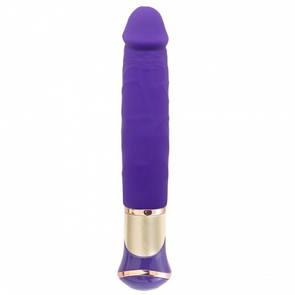 Фиолетовый вибратор ECSTASY Deluxe Rowdy Dong - 21,5 см.