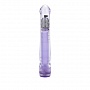 Фиолетовый вибратор LED Glider с подсветкой - 16,5 см.