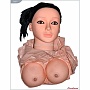 Надувная секс-кукла «Брюнетка» с реалистичной вставкой и вибрацией