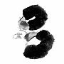 Наручники металлические Furry Love Cuffs с мехом черные