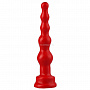 Красный анальный стимулятор-ёлочка - 14,5 см.