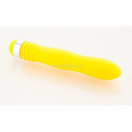 Желтый водонепроницаемый вибратор 18 см.