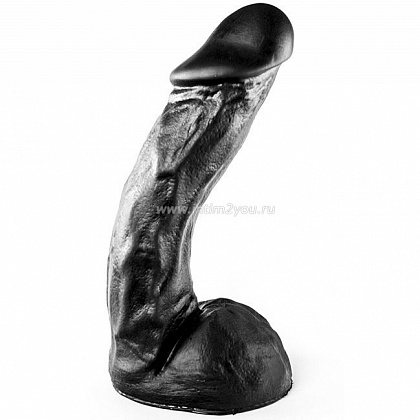 Чёрный фаллоимитатор-гигант All Black - 27,5 см.