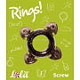 Чёрное эрекционное кольцо Rings Screw