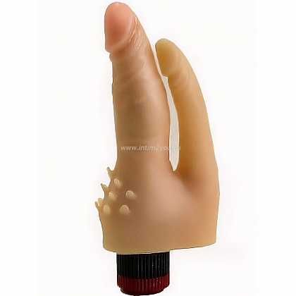 Анально-вагинальный вибромассажёр с шипами для массажа клитора - 17 см.