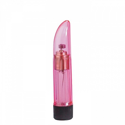 Розовый миниатюрный вибратор Crystalclear Pinki Ladyfinger - 13 см.