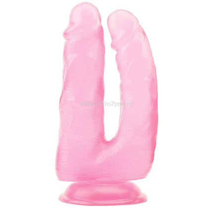 Розовый анально-вагинальный фаллоимитатор 14 Inch Dildo - 18 см.