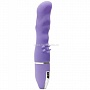 Фиолетовый вибратор PURRFECT SILICONE DELUXE VIBE с шипиками в основании - 15 см.