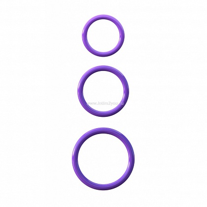 Набор из трех эрекционных колец Silicone 3-Ring Stamina Set