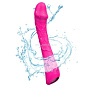 Ярко-розовый гибкий вибратор-реалистик - 21,3 см.