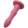 Розовый анальный фаллоимитатор на присоске - 15,5 см.