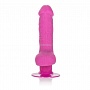 Розовый вибратор Shower Stud Ballsy Dong на присоске - 12,75 см.