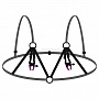 Декоративный бюстгальтер с зажимами на соски Bra with silicone nipple clamps