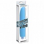 Неоново-голубой вибратор Neon Luv Touch Vibe - 17 см.