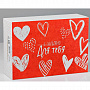 Складная картонная коробка  С любовью  - 16 х 23 см.