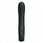 Чёрный гладкий вибратор Alston с 12 видами вибрации - 19,7 см.