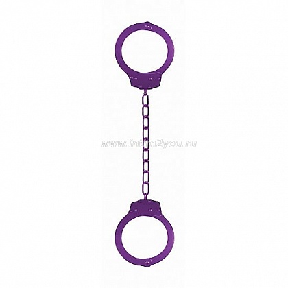 Металлические фиолетовые наручники Pleasure Legcuffs