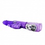 Фиолетовый вибратор Traver Partner с ротацией бусин - 26 см.