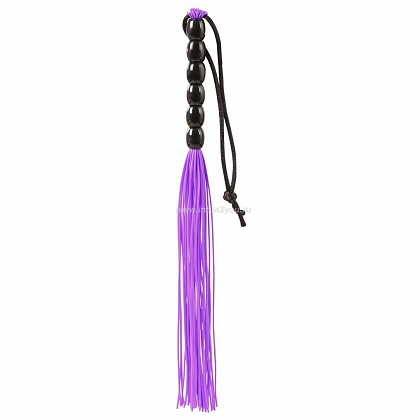 Фиолетовая мини-плеть из резины Rubber Mini Whip - 22 см.