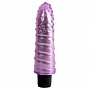 Фиолетовый вибратор Jelly Gems №5 - 15,2 см.