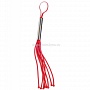 Красная резиновая плеть с 8 хлыстами - 35 см.