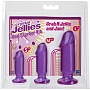 Набор Crystal Jellies из трех фиолетовыйх анальных стимуляторов Anal Trainer Kit
