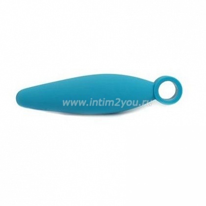 Голубая анальная пробка Climax Anal Finger Plug - 10,5 см.