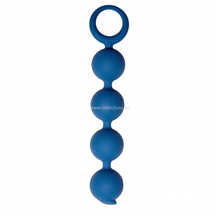 Синяя анальная цепочка Appulse - 13 см.