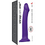 Фиолетовый фаллоимитатор-насадка Strap-On-Me Dildo Dual Density size L - 19 см.