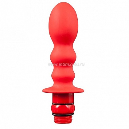Красная фигурная насадка для душа HYDROBLAST 4INCH BUTTPLUG SHAPE DOUCHE - 10,2 см.