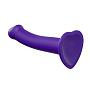 Фиолетовый фаллоимитатор-насадка Strap-On-Me Dildo Dual Density size S - 17 см.
