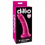 Ярко-розовый фаллоимитатор 6  Slim Dillio - 17 см.