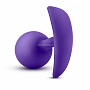 Фиолетовая пробка-шар для ношения Luxe Wearable Vibra Plug - 8,9 см.