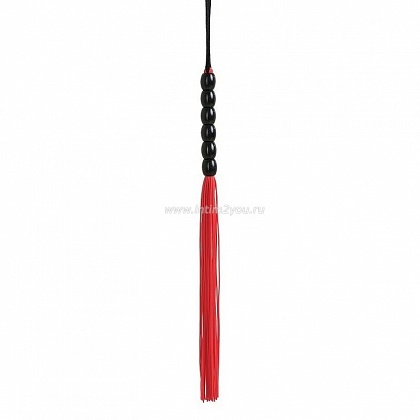 Красно-черная силиконовая мини-плеть - 22 см.